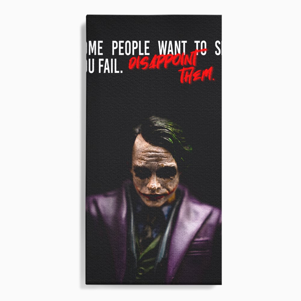 Tablou Canvas Premium LuxCanva® A1035, Joker , Film, Drama, Thriller, Motivational, Culori Vibrante