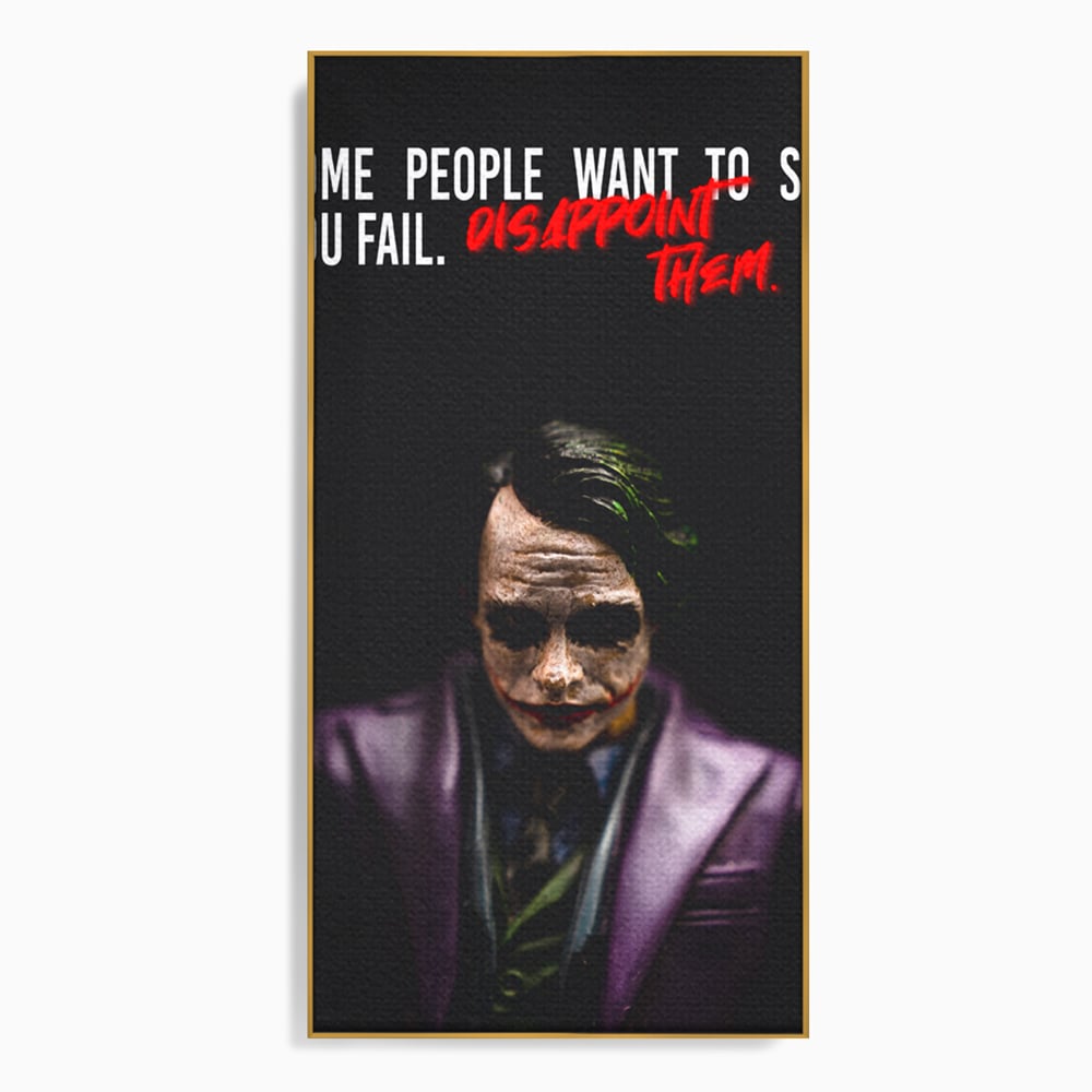 Tablou Canvas Premium LuxCanva® A1035, Joker , Film, Drama, Thriller, Motivational, Culori Vibrante