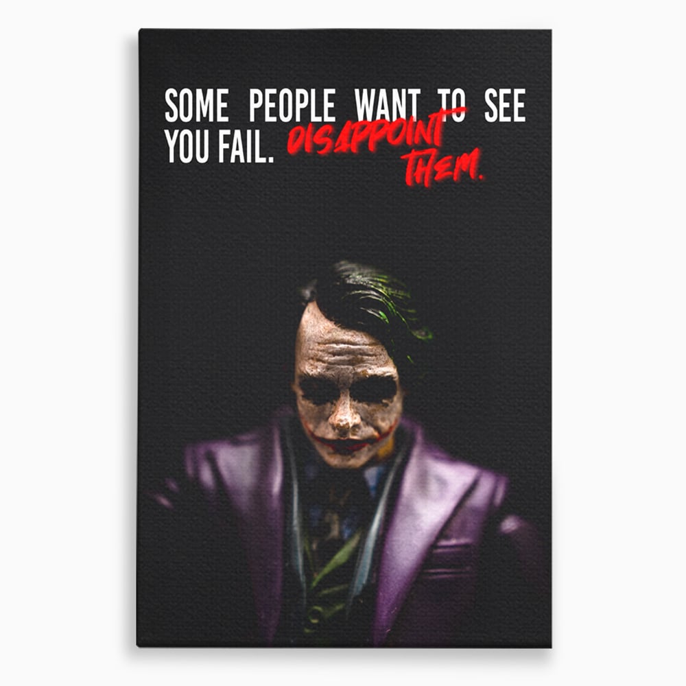 Tablou Canvas Premium LuxCanva® A1035, Joker , Film, Drama, Thriller, Motivational, Culori Vibrante