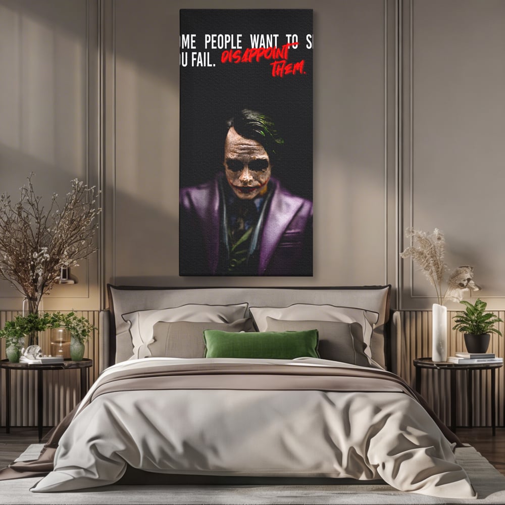Tablou Canvas Premium LuxCanva® A1035, Joker , Film, Drama, Thriller, Motivational, Culori Vibrante