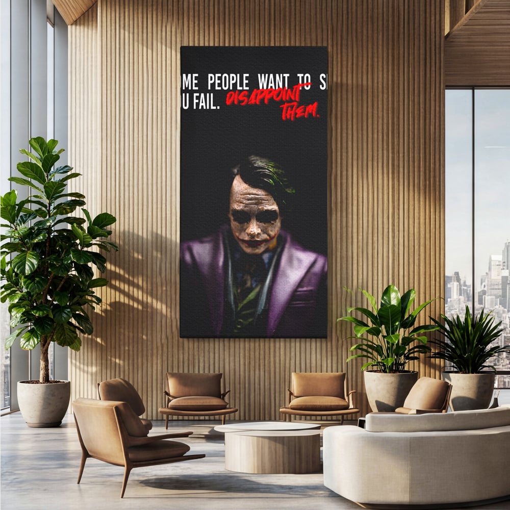 Tablou Canvas Premium LuxCanva® A1035, Joker , Film, Drama, Thriller, Motivational, Culori Vibrante