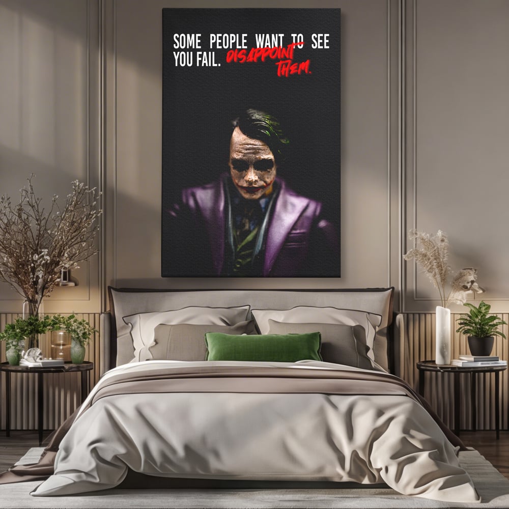 Tablou Canvas Premium LuxCanva® A1035, Joker , Film, Drama, Thriller, Motivational, Culori Vibrante