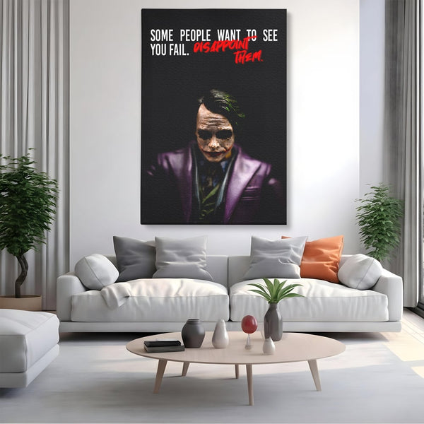Tablou Canvas Premium LuxCanva® A1035, Joker , Film, Drama, Thriller, Motivational, Culori Vibrante
