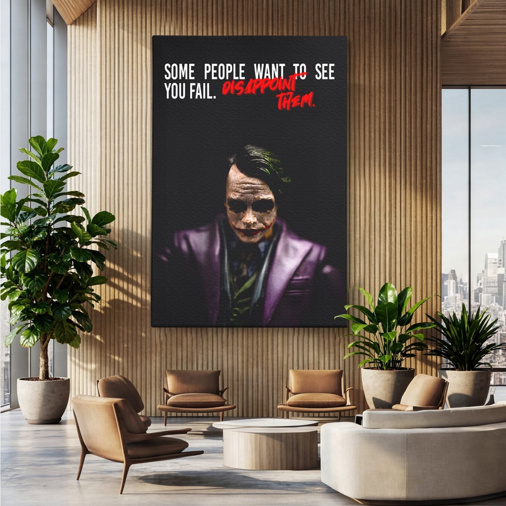 Tablou Canvas Premium LuxCanva® A1035, Joker , Film, Drama, Thriller, Motivational, Culori Vibrante