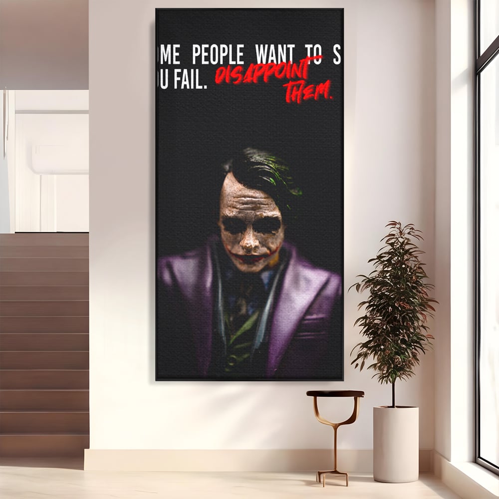 Tablou Canvas Premium LuxCanva® A1035, Joker , Film, Drama, Thriller, Motivational, Culori Vibrante