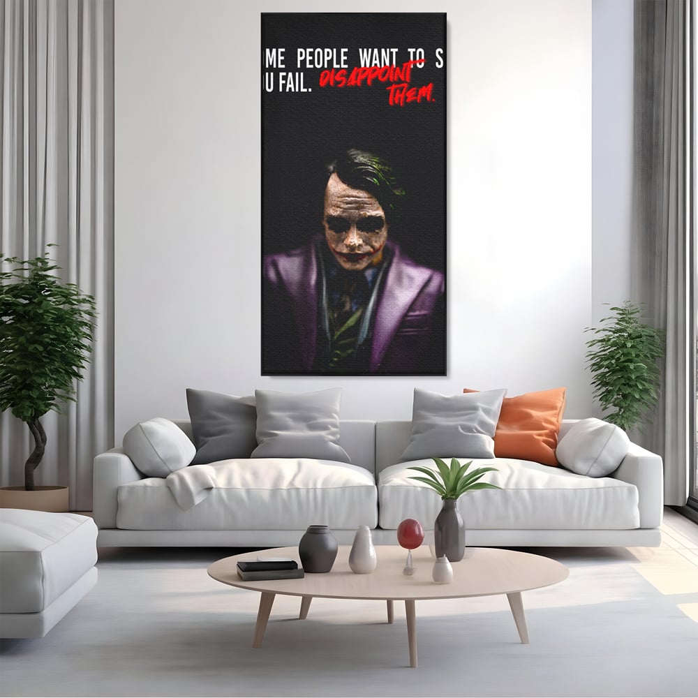 Tablou Canvas Premium LuxCanva® A1035, Joker , Film, Drama, Thriller, Motivational, Culori Vibrante