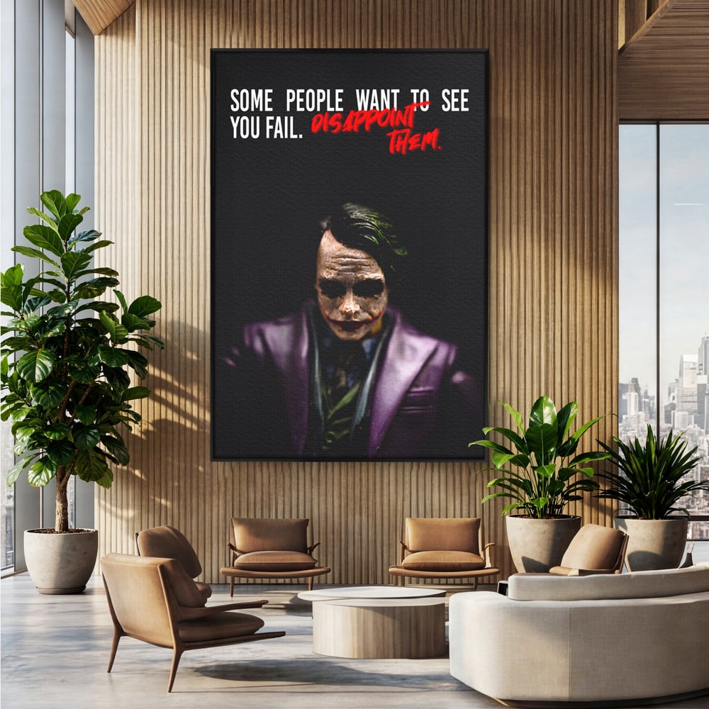 Tablou Canvas Premium LuxCanva® A1035, Joker , Film, Drama, Thriller, Motivational, Culori Vibrante