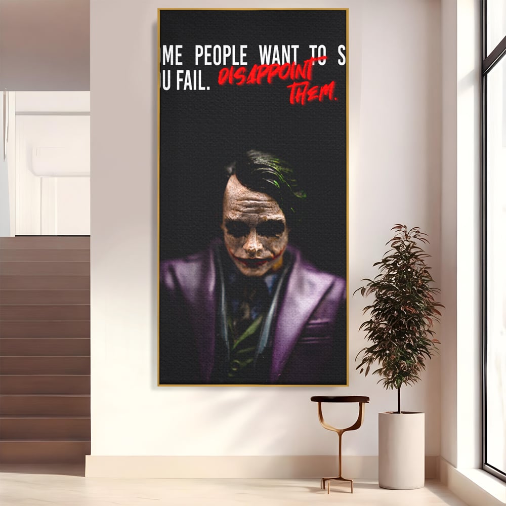 Tablou Canvas Premium LuxCanva® A1035, Joker , Film, Drama, Thriller, Motivational, Culori Vibrante