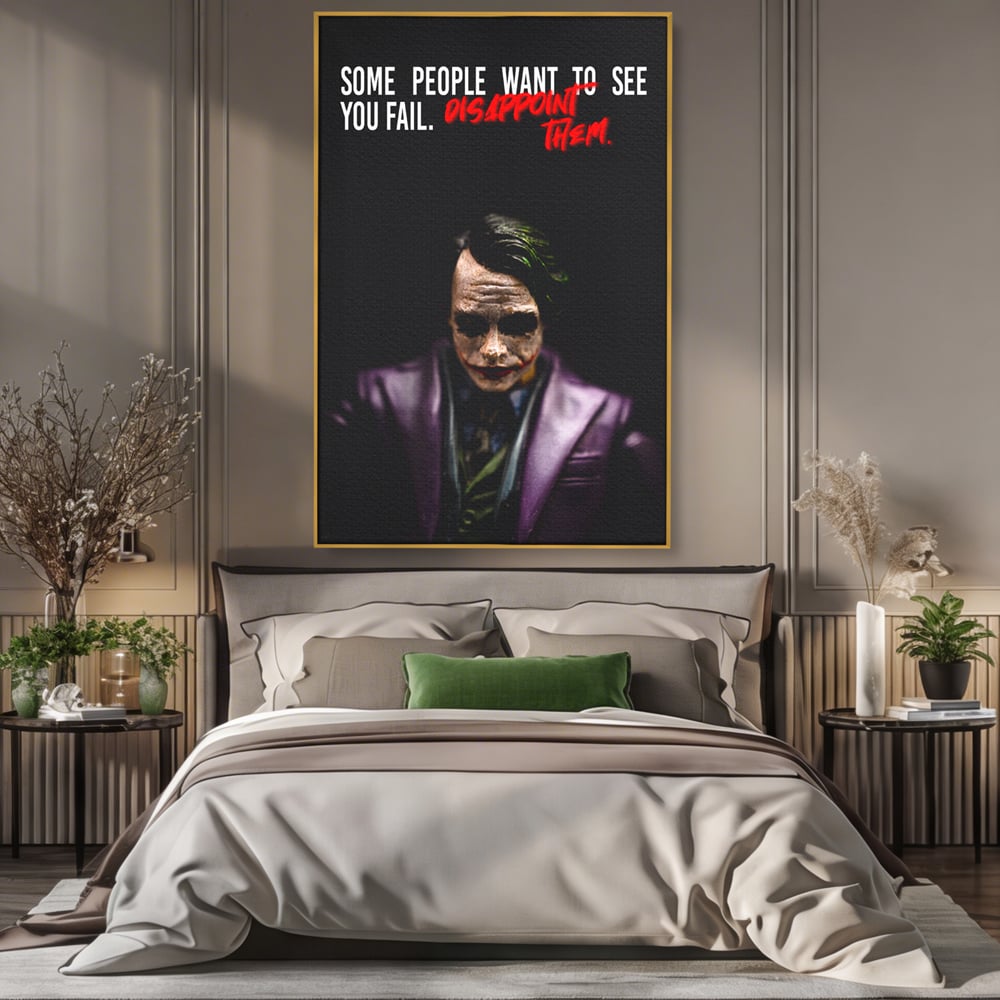 Tablou Canvas Premium LuxCanva® A1035, Joker , Film, Drama, Thriller, Motivational, Culori Vibrante
