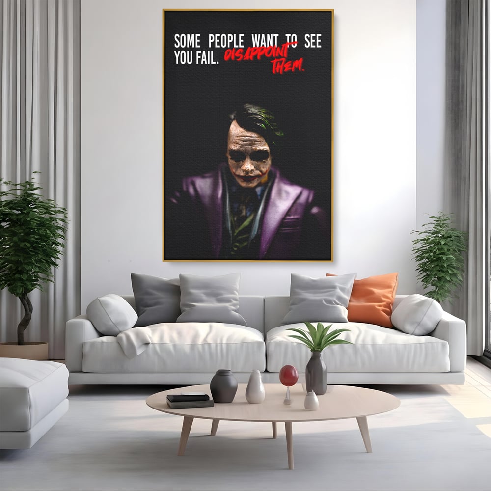 Tablou Canvas Premium LuxCanva® A1035, Joker , Film, Drama, Thriller, Motivational, Culori Vibrante