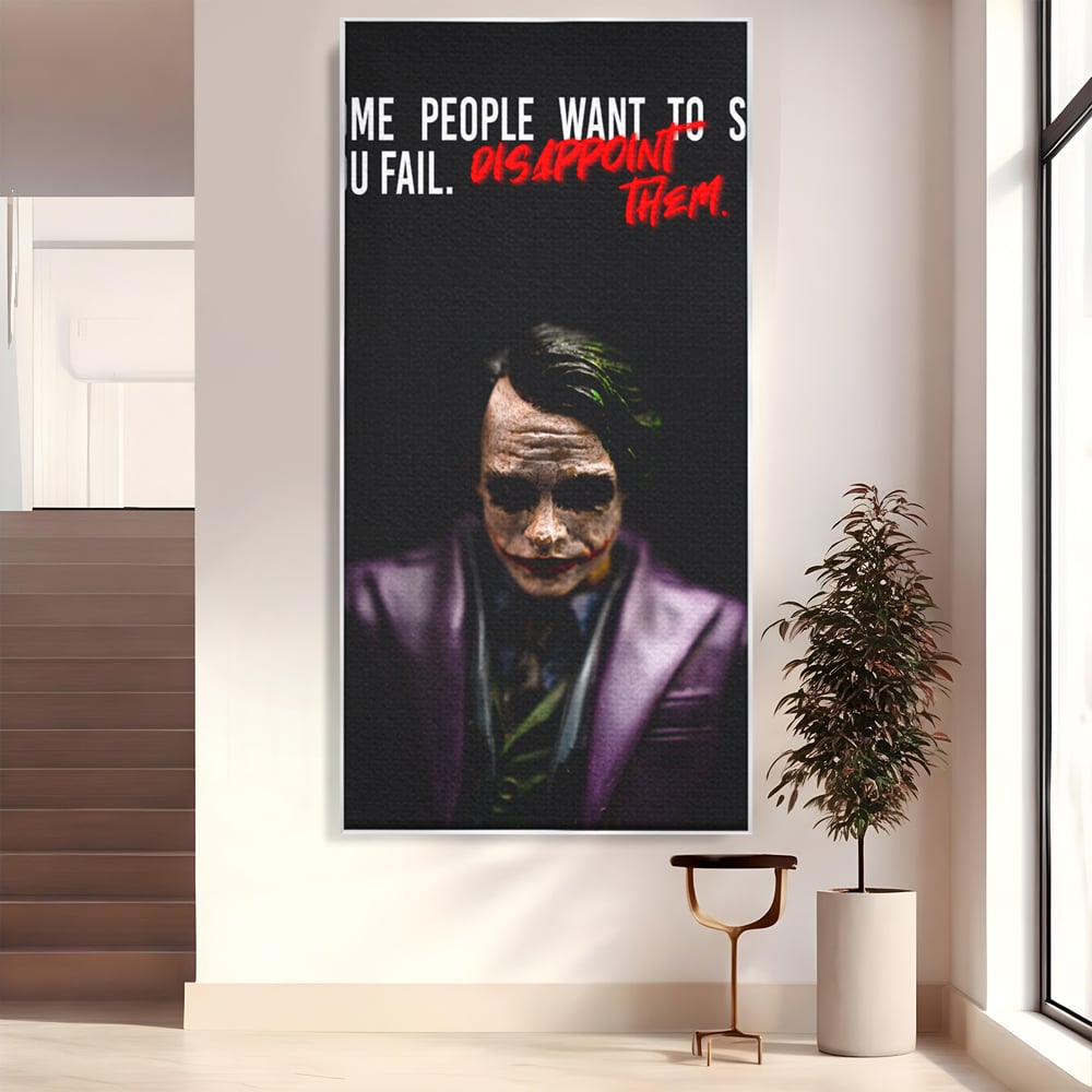 Tablou Canvas Premium LuxCanva® A1035, Joker , Film, Drama, Thriller, Motivational, Culori Vibrante