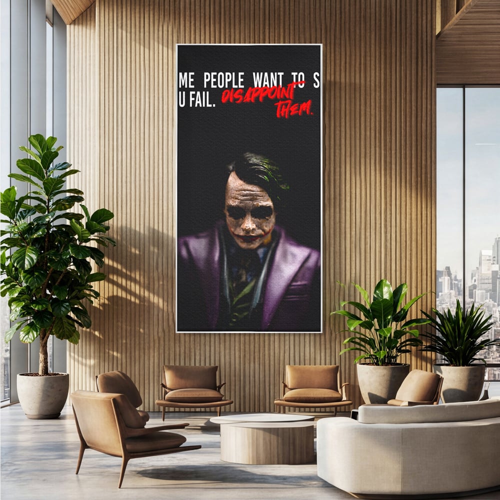 Tablou Canvas Premium LuxCanva® A1035, Joker , Film, Drama, Thriller, Motivational, Culori Vibrante