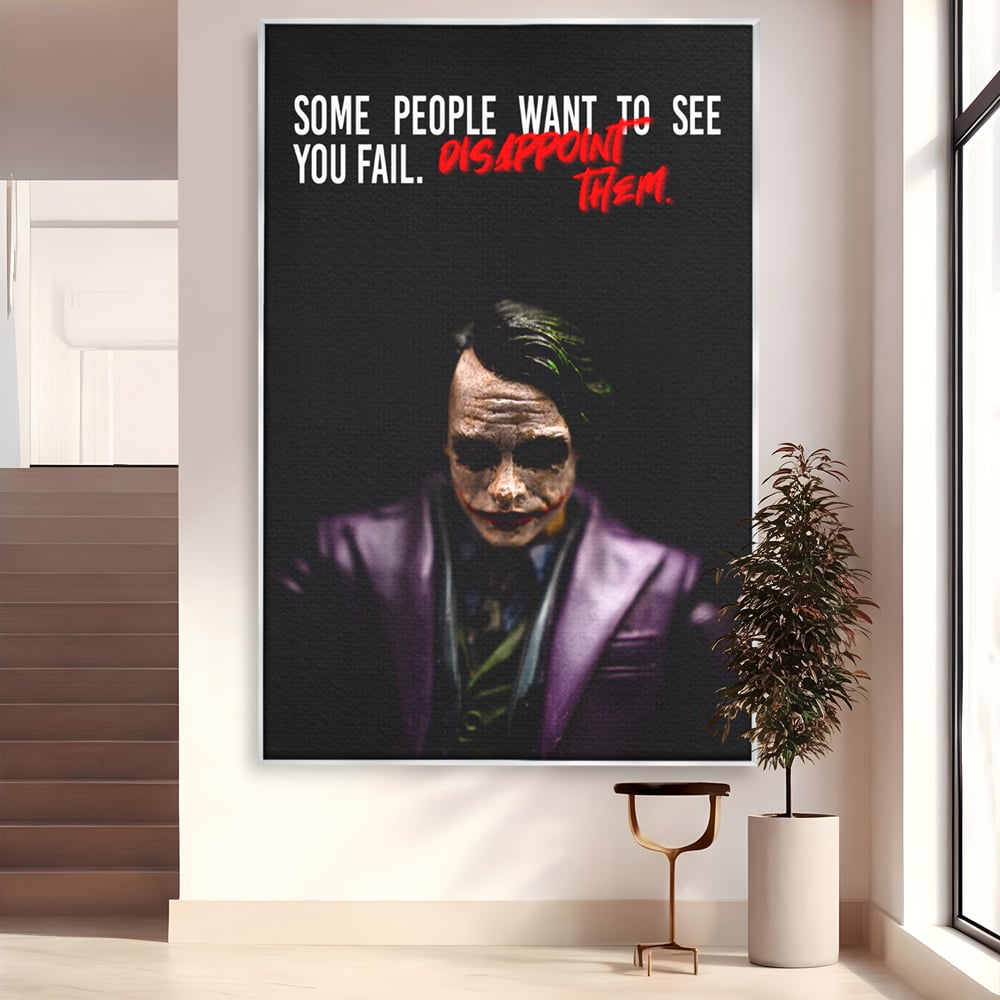 Tablou Canvas Premium LuxCanva® A1035, Joker , Film, Drama, Thriller, Motivational, Culori Vibrante
