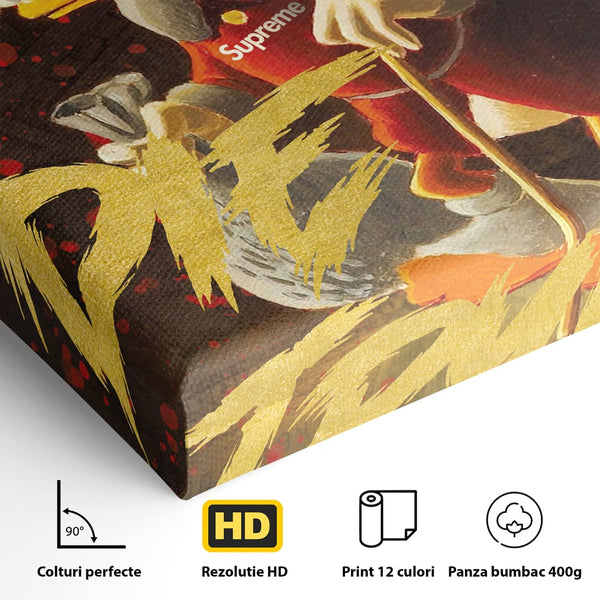 Leinwandbilder Leinwand Premium, LuxCanva® A1038, Dagobert Duck, Geld, Cartoon, Gold, Motivierend, Lebendige Farben