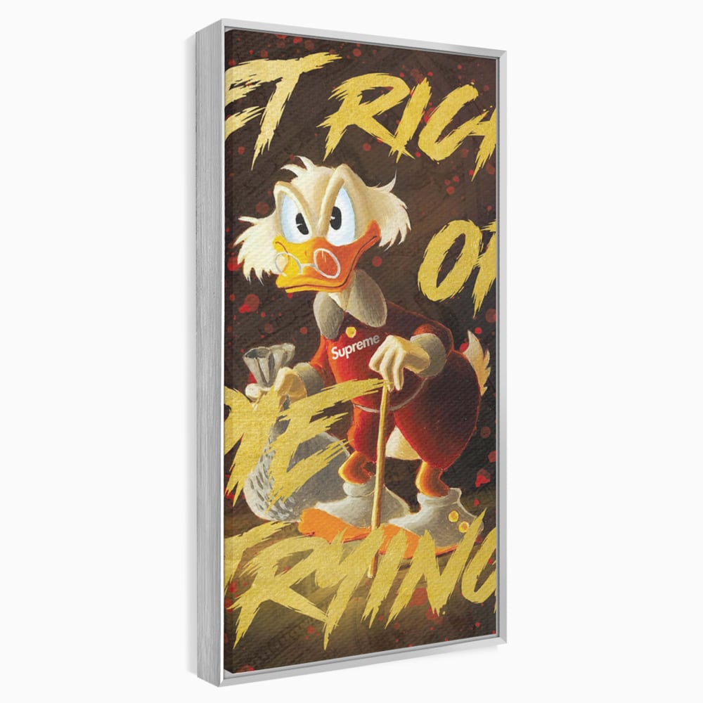 Leinwandbilder Leinwand Premium, LuxCanva® A1038, Dagobert Duck, Geld, Cartoon, Gold, Motivierend, Lebendige Farben