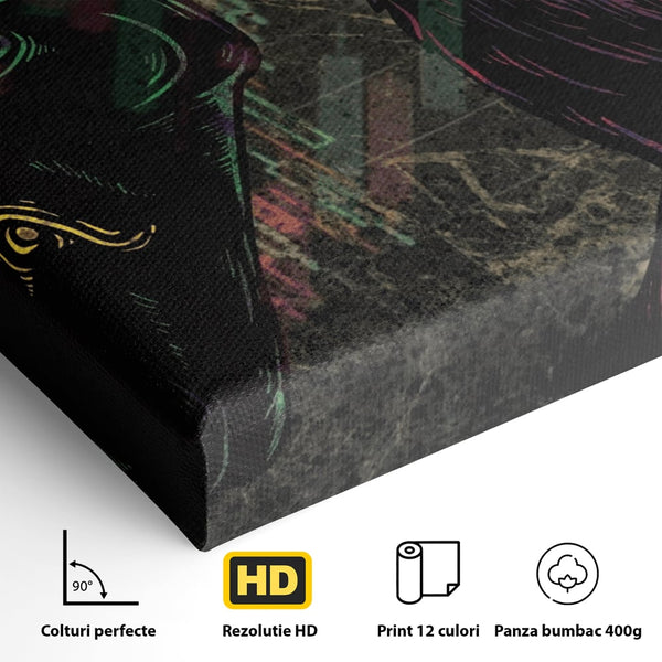 Leinwand Premium Canvas Wandbilder, LuxCanva® A1040, Börse, Bärenmarkt, Bullenmarkt, Finanzen, Lebendige Farben