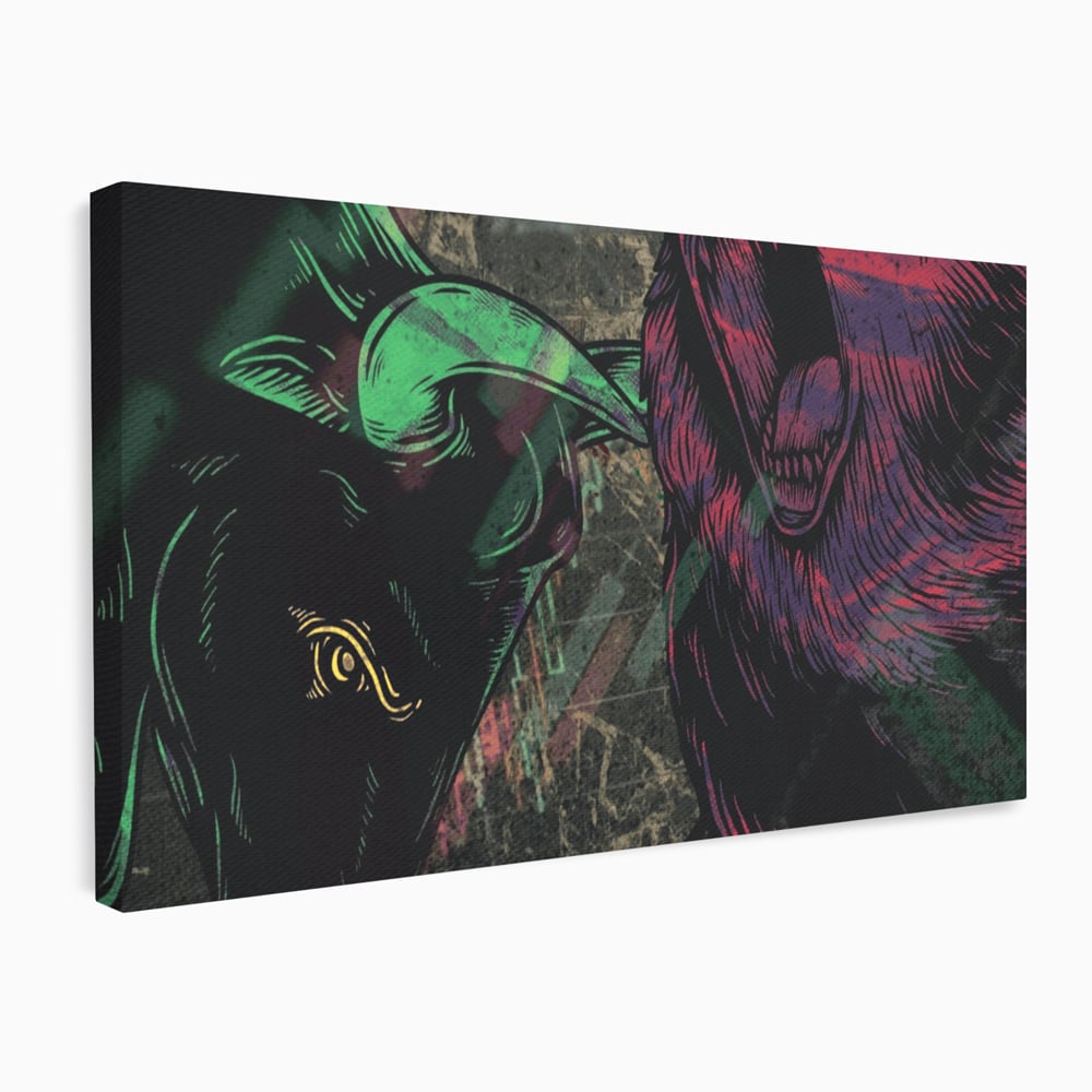 Leinwand Premium Canvas Wandbilder, LuxCanva® A1040, Börse, Bärenmarkt, Bullenmarkt, Finanzen, Lebendige Farben