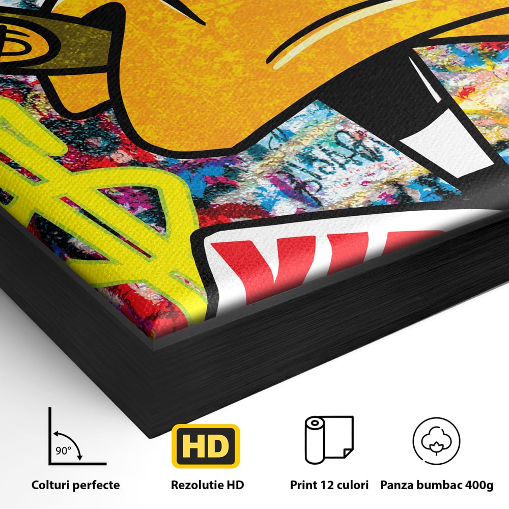 Tablou Canvas Premium, LuxCanva® A1042, Daffy Duck, Desene Animate, Looney Tunes, Dollar, VIP, Culori Vibrante