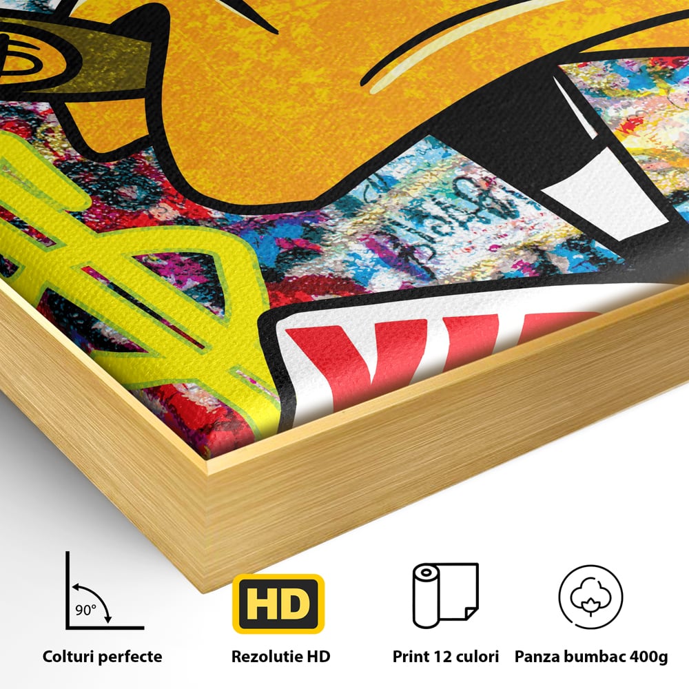 Tablou Canvas Premium, LuxCanva® A1042, Daffy Duck, Desene Animate, Looney Tunes, Dollar, VIP, Culori Vibrante
