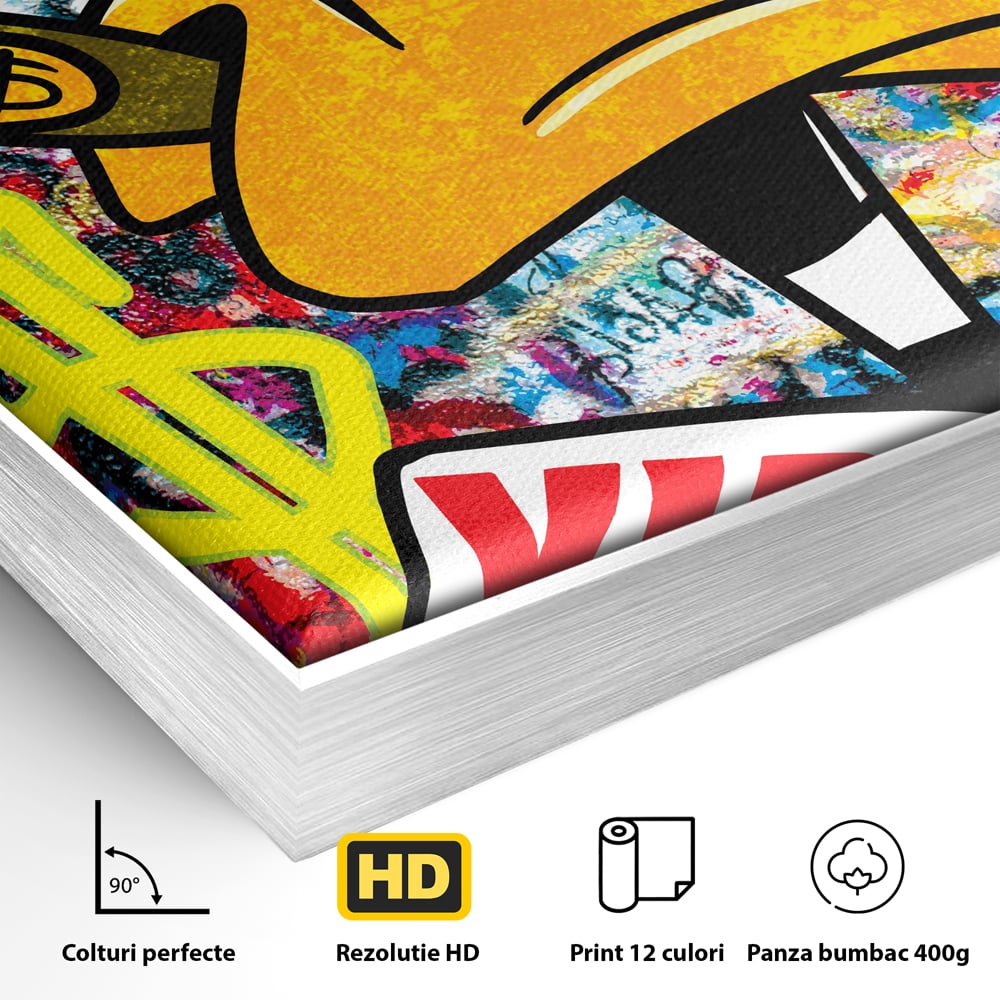 Tablou Canvas Premium, LuxCanva® A1042, Daffy Duck, Desene Animate, Looney Tunes, Dollar, VIP, Culori Vibrante