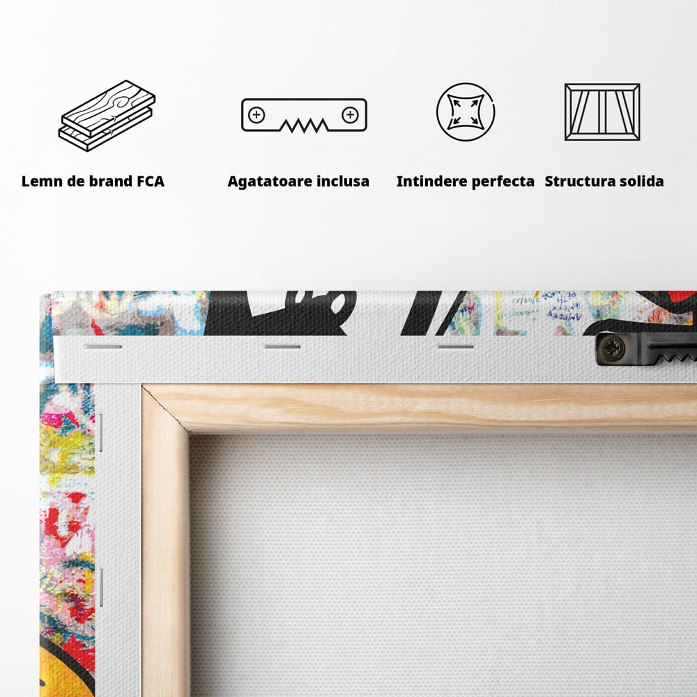 Tablou Canvas Premium, LuxCanva® A1042, Daffy Duck, Desene Animate, Looney Tunes, Dollar, VIP, Culori Vibrante