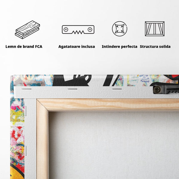 Tablou Canvas Premium, LuxCanva® A1042, Daffy Duck, Desene Animate, Looney Tunes, Dollar, VIP, Culori Vibrante