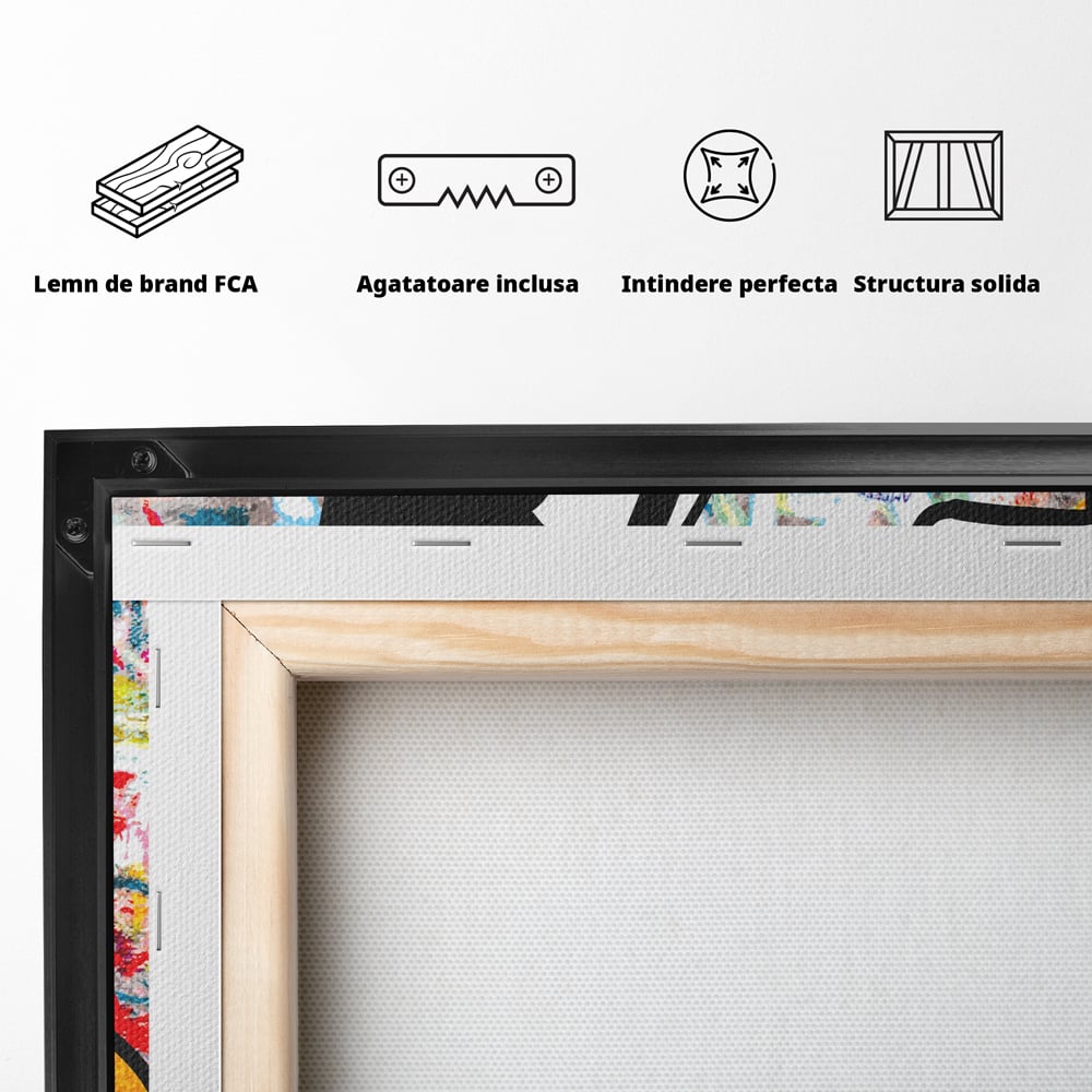 Tablou Canvas Premium, LuxCanva® A1042, Daffy Duck, Desene Animate, Looney Tunes, Dollar, VIP, Culori Vibrante
