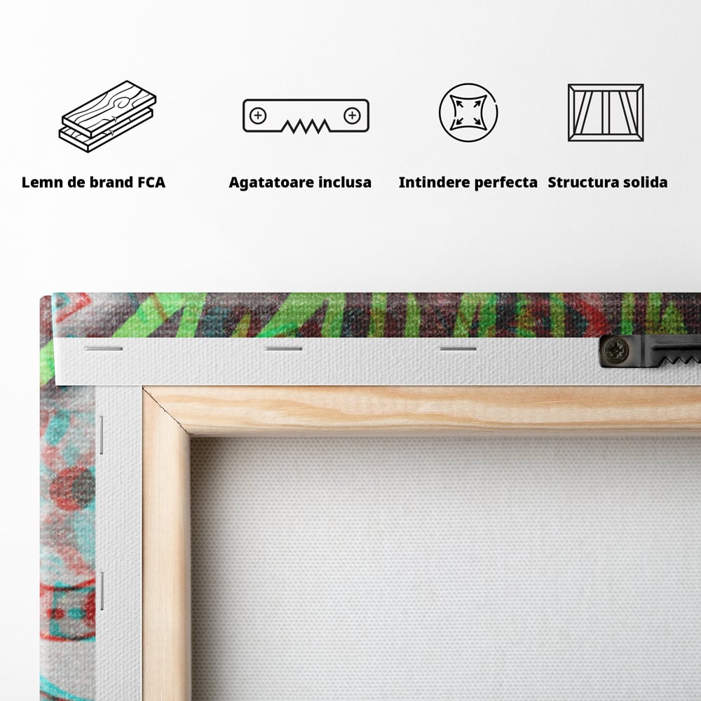 Tablou Canvas Premium, LuxCanva® A1043, Daffy Duck Porky Pig, Desene Animate, Looney Tunes, Dollar, Hipnoza, Culori Vibrante