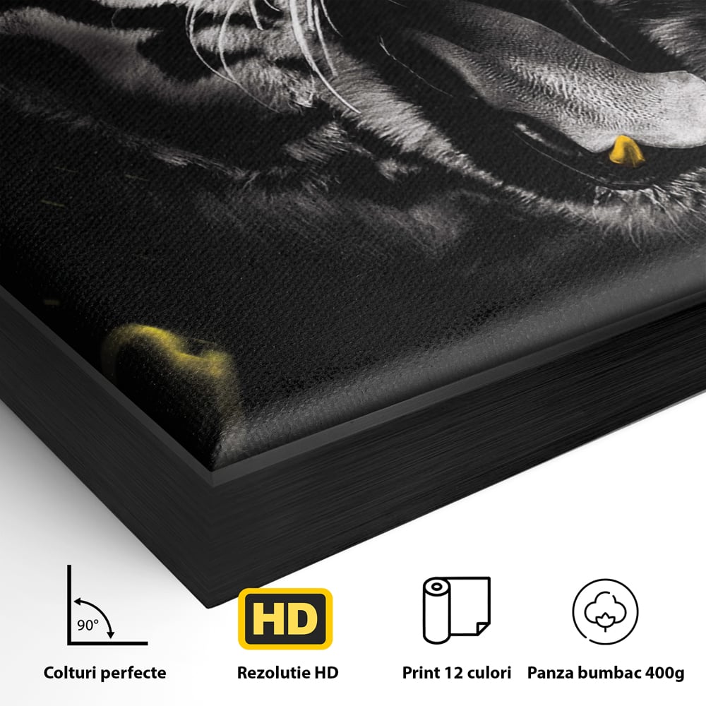 Tablou Canvas Premium, LuxCanva® A1044, Gucci Tiger, Tigru, Lux Brand, Moda, Culori Vibrante