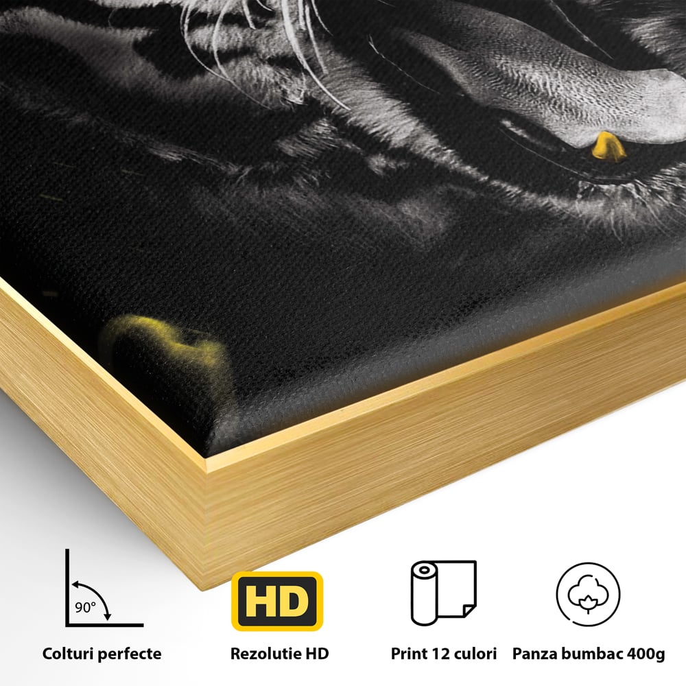 Tablou Canvas Premium, LuxCanva® A1044, Gucci Tiger, Tigru, Lux Brand, Moda, Culori Vibrante