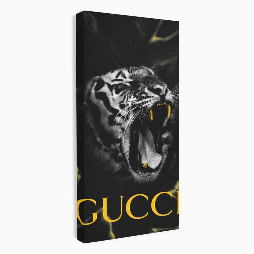 Tablou Canvas Premium, LuxCanva® A1044, Gucci Tiger, Tigru, Lux Brand, Moda, Culori Vibrante