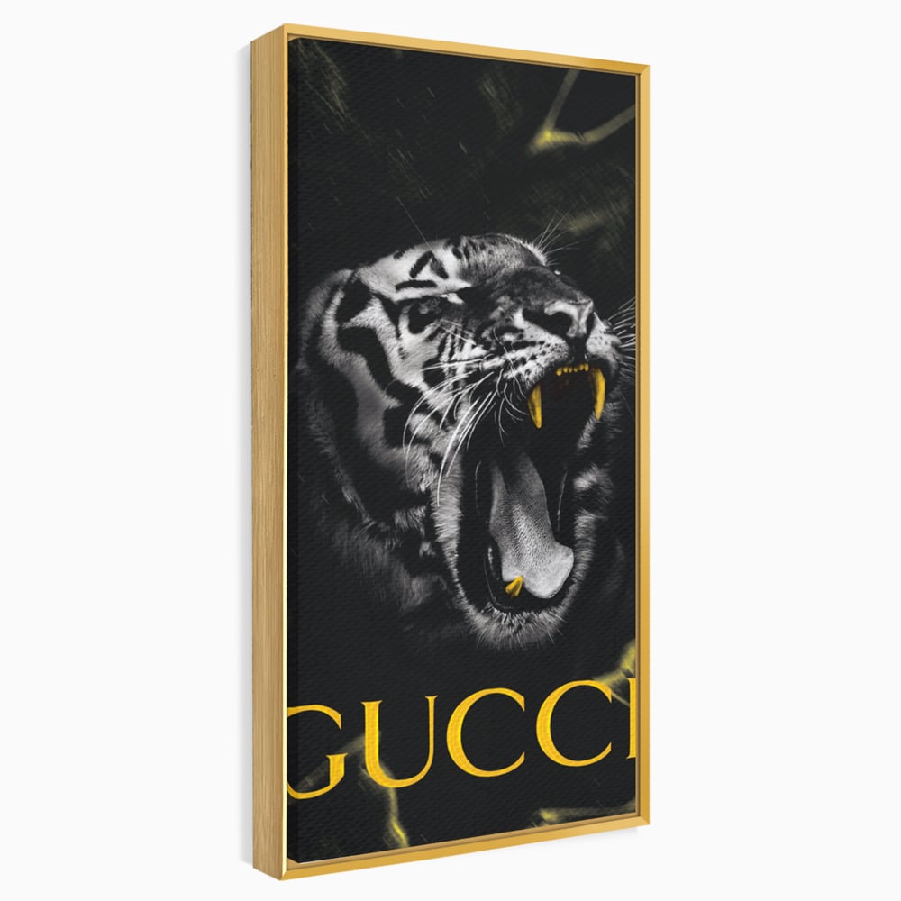 Tablou Canvas Premium, LuxCanva® A1044, Gucci Tiger, Tigru, Lux Brand, Moda, Culori Vibrante