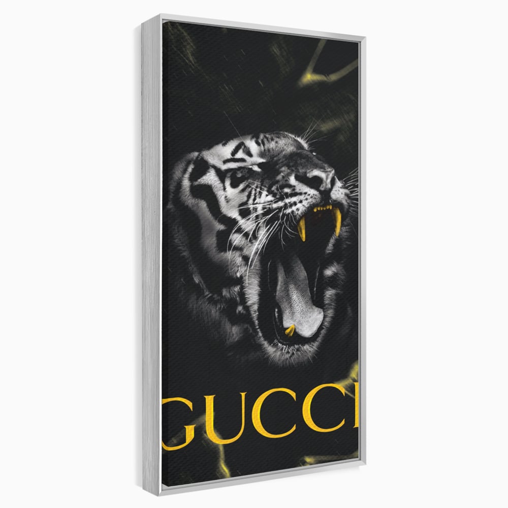 Tablou Canvas Premium, LuxCanva® A1044, Gucci Tiger, Tigru, Lux Brand, Moda, Culori Vibrante