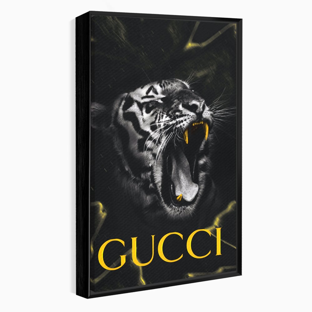 Tablou Canvas Premium, LuxCanva® A1044, Gucci Tiger, Tigru, Lux Brand, Moda, Culori Vibrante