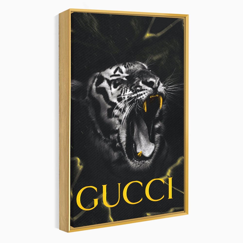 Tablou Canvas Premium, LuxCanva® A1044, Gucci Tiger, Tigru, Lux Brand, Moda, Culori Vibrante
