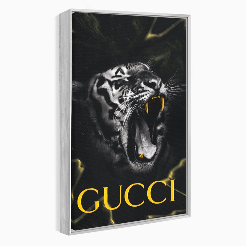 Tablou Canvas Premium, LuxCanva® A1044, Gucci Tiger, Tigru, Lux Brand, Moda, Culori Vibrante
