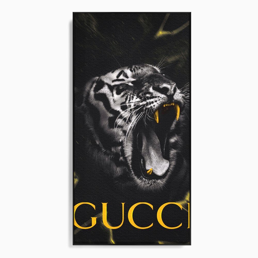Tablou Canvas Premium, LuxCanva® A1044, Gucci Tiger, Tigru, Lux Brand, Moda, Culori Vibrante