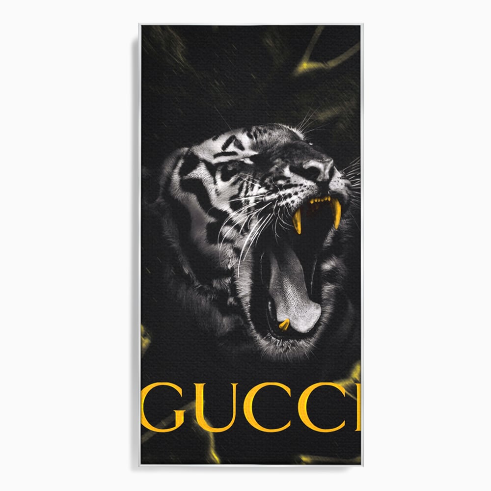 Tablou Canvas Premium, LuxCanva® A1044, Gucci Tiger, Tigru, Lux Brand, Moda, Culori Vibrante