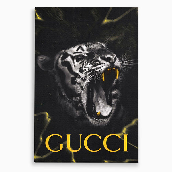 Tablou Canvas Premium, LuxCanva® A1044, Gucci Tiger, Tigru, Lux Brand, Moda, Culori Vibrante
