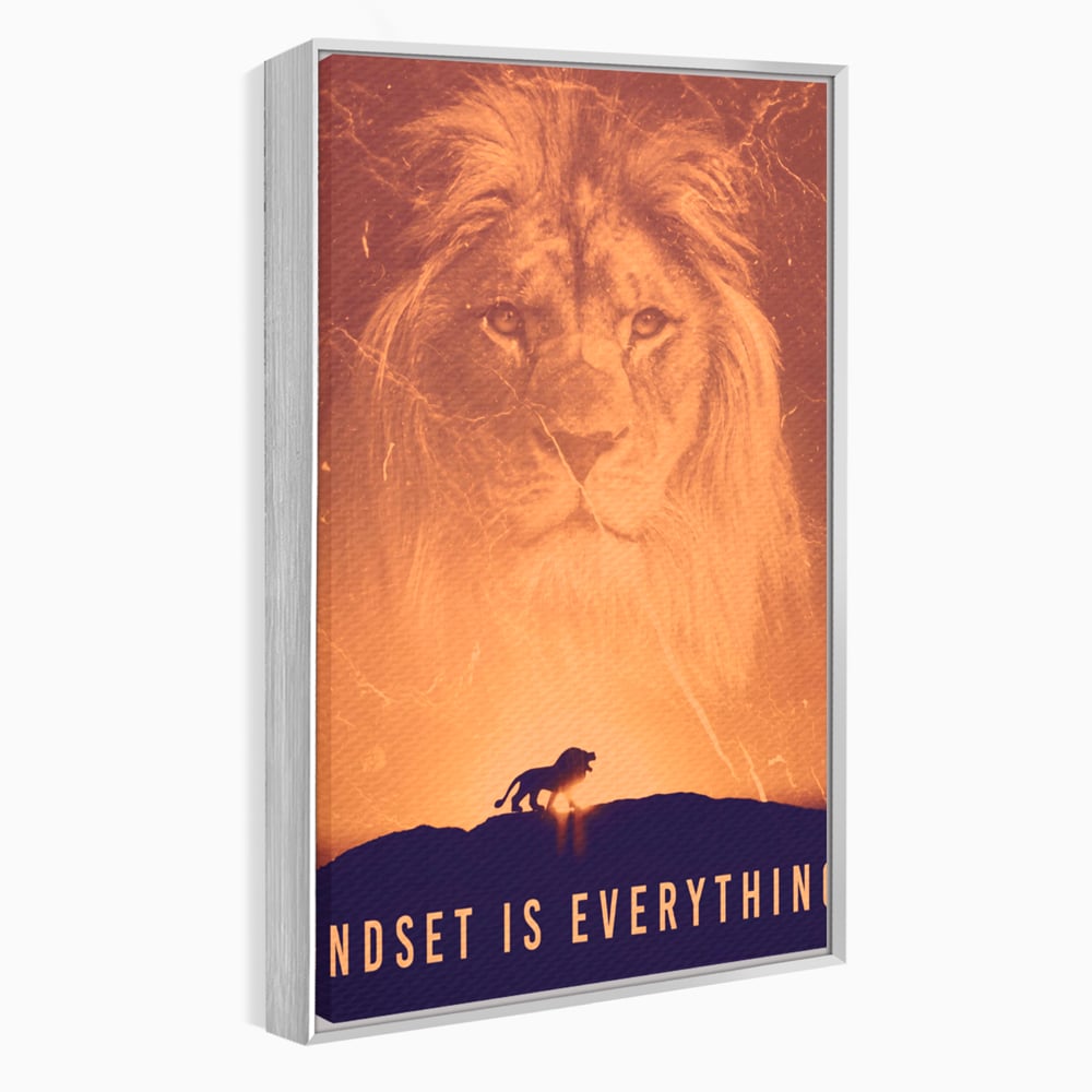 Tablou Canvas Premium LuxCanva® A1049, The Lion King ,  Leu, Regele Junglei, Safari, Motivational, Culori Vibrante