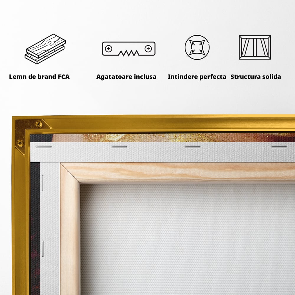 Leinwandbilder Premium LuxCanva® A1055, Magisches Mädchen, Portrait, Frau, Gold, Sinnlich, Abstrakt, Lebendige Farben