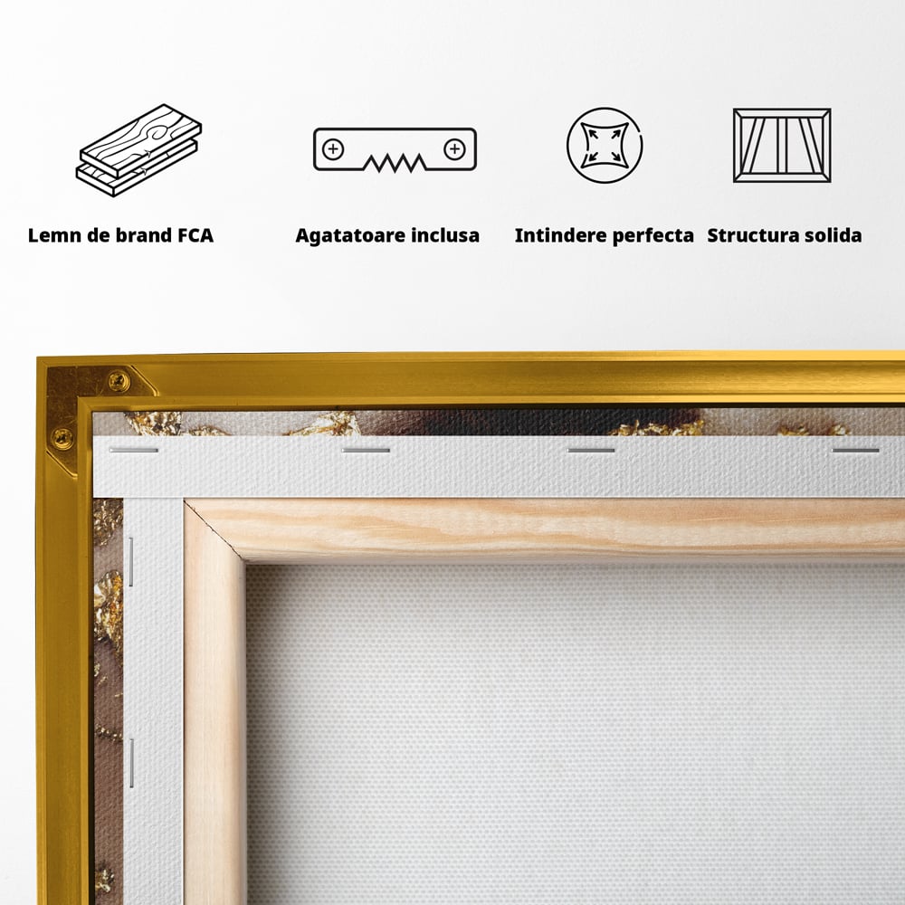 Leinwandbilder Premium LuxCanva® A1056, Goldene Augen , Portrait, Frau, Golden, Sinnlich, Abstrakt, Lebendige Farben