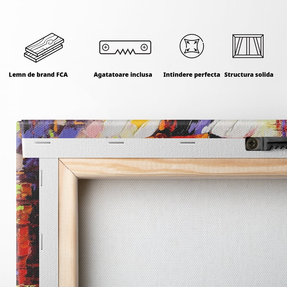 Leinwandbilder Premium LuxCanva® A1065, Liebespaar im Regen, Paar, Liebe, Romantik, Abstrakt, Lebendige Farben