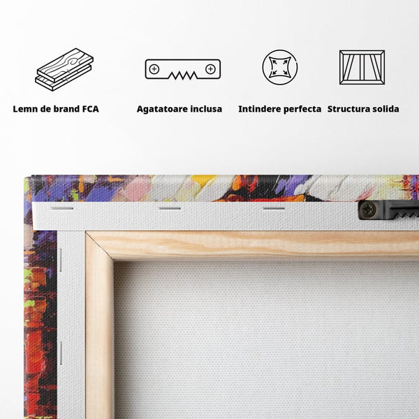 Leinwandbilder Premium LuxCanva® A1065, Liebespaar im Regen, Paar, Liebe, Romantik, Abstrakt, Lebendige Farben