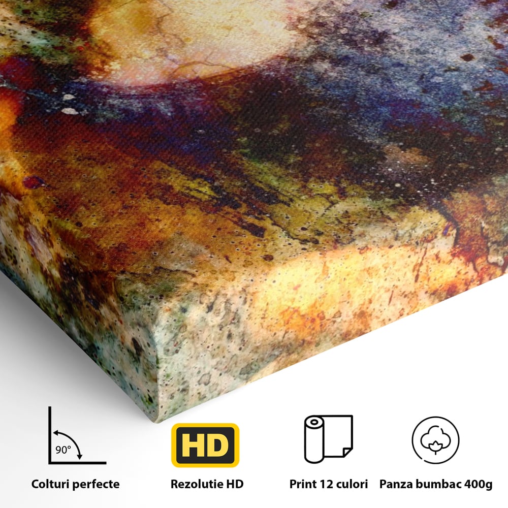 Tablou Canvas Premium LuxCanva® A1074, Mona Lisa , Gioconda, Da Vinci, Femeie, Pictura, Culori Vibrante