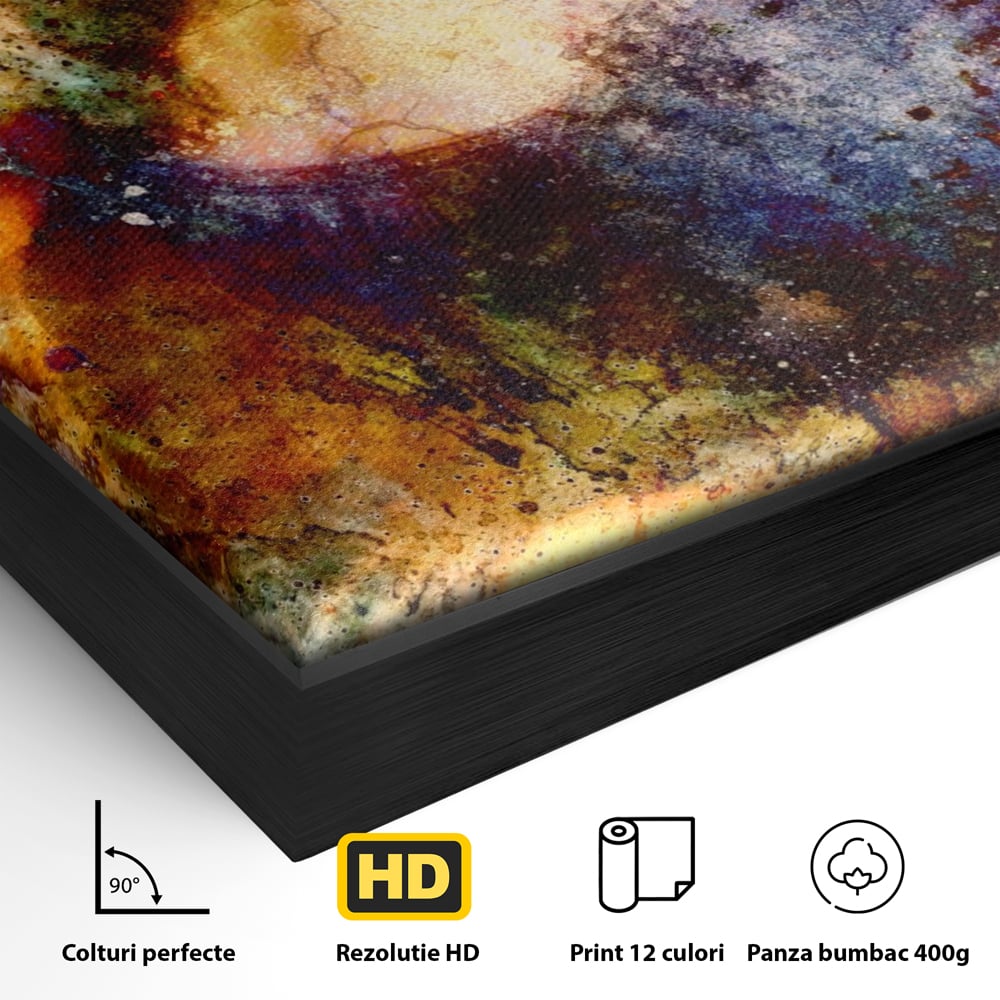 Tablou Canvas Premium LuxCanva® A1074, Mona Lisa , Gioconda, Da Vinci, Femeie, Pictura, Culori Vibrante