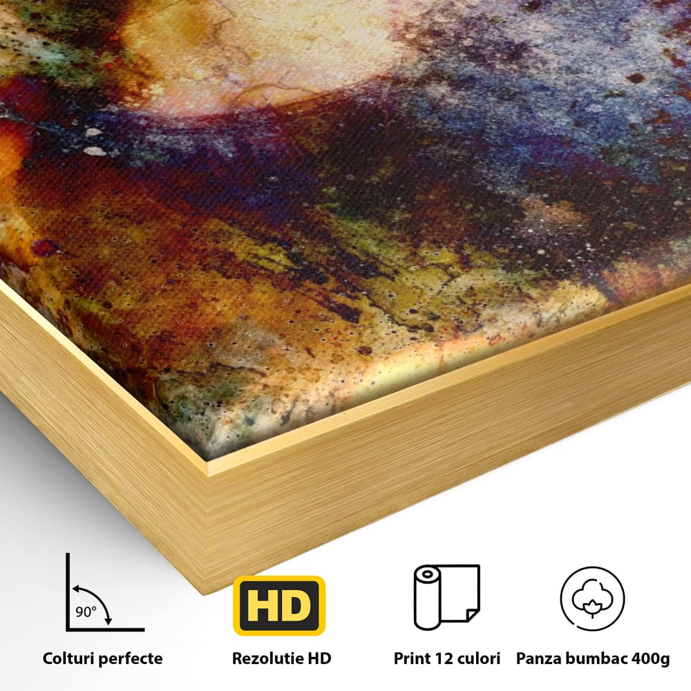 Tablou Canvas Premium LuxCanva® A1074, Mona Lisa , Gioconda, Da Vinci, Femeie, Pictura, Culori Vibrante