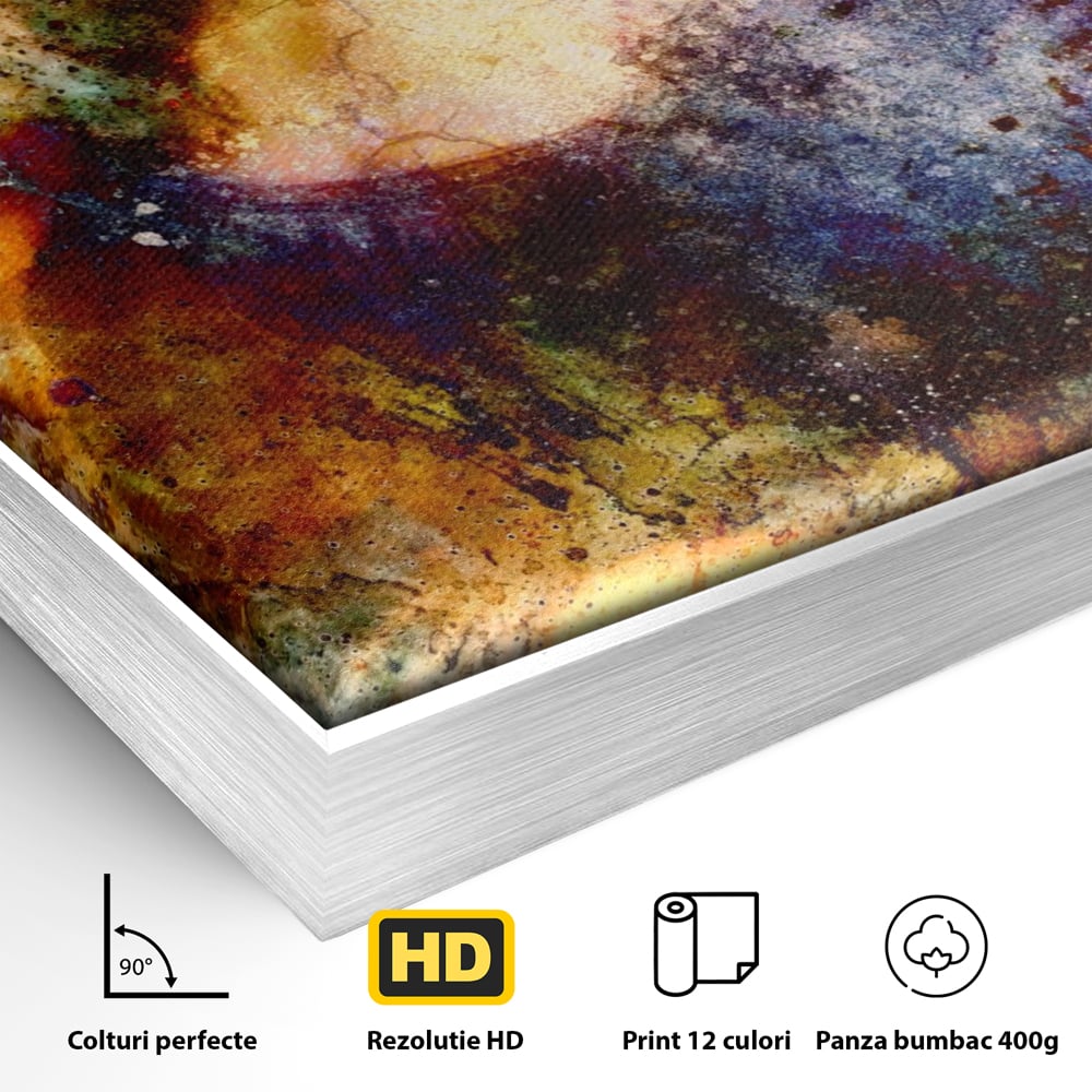 Tablou Canvas Premium LuxCanva® A1074, Mona Lisa , Gioconda, Da Vinci, Femeie, Pictura, Culori Vibrante