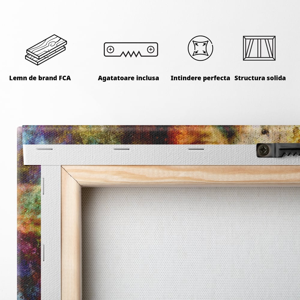 Tablou Canvas Premium LuxCanva® A1074, Mona Lisa , Gioconda, Da Vinci, Femeie, Pictura, Culori Vibrante