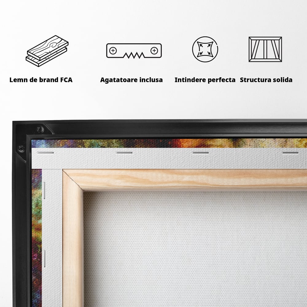Tablou Canvas Premium LuxCanva® A1074, Mona Lisa , Gioconda, Da Vinci, Femeie, Pictura, Culori Vibrante